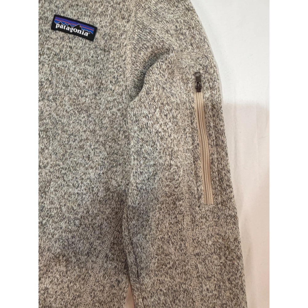 Patagonia Better Sweater 1/4 Zip Pullover Fleece Oatmeal Heather Gray Small - Picture 3 of 4